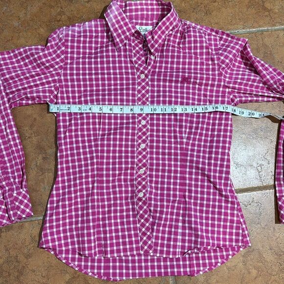 Lilly Pulitzer Plaid Gingham Button-Up Shirt size 8 - Picture 10 of 11